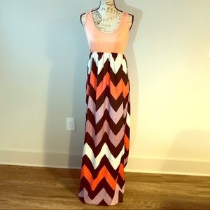 Cute Chevron Maxi Dress